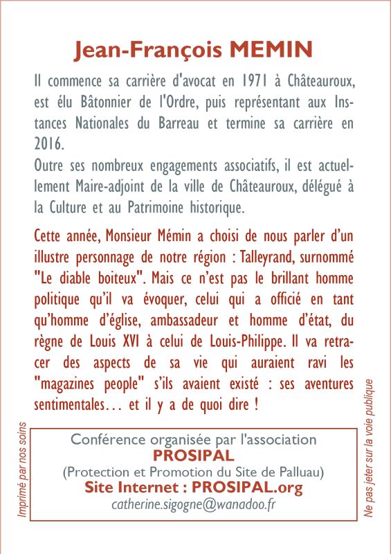 Talleyrand et les femmes, Palluau-sur-Indre