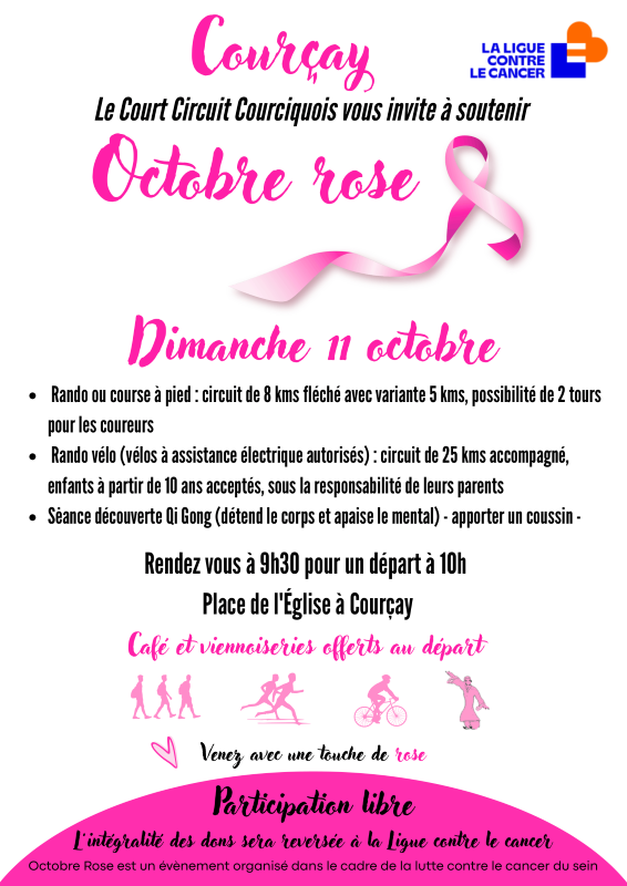 Octobre rose – Randonnée à Courçay