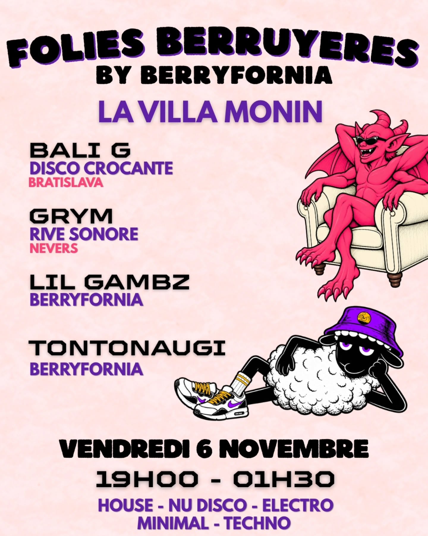 FOLIES BERRUYÈRES : Concerts à la Villa Monin Round 1