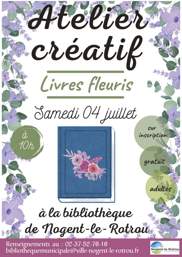 Atelier créatif I Livres fleuris — visuel événement