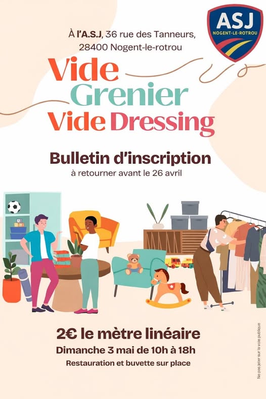 Vide-greniers & Vide-dressing de l'ASJ — visuel événement