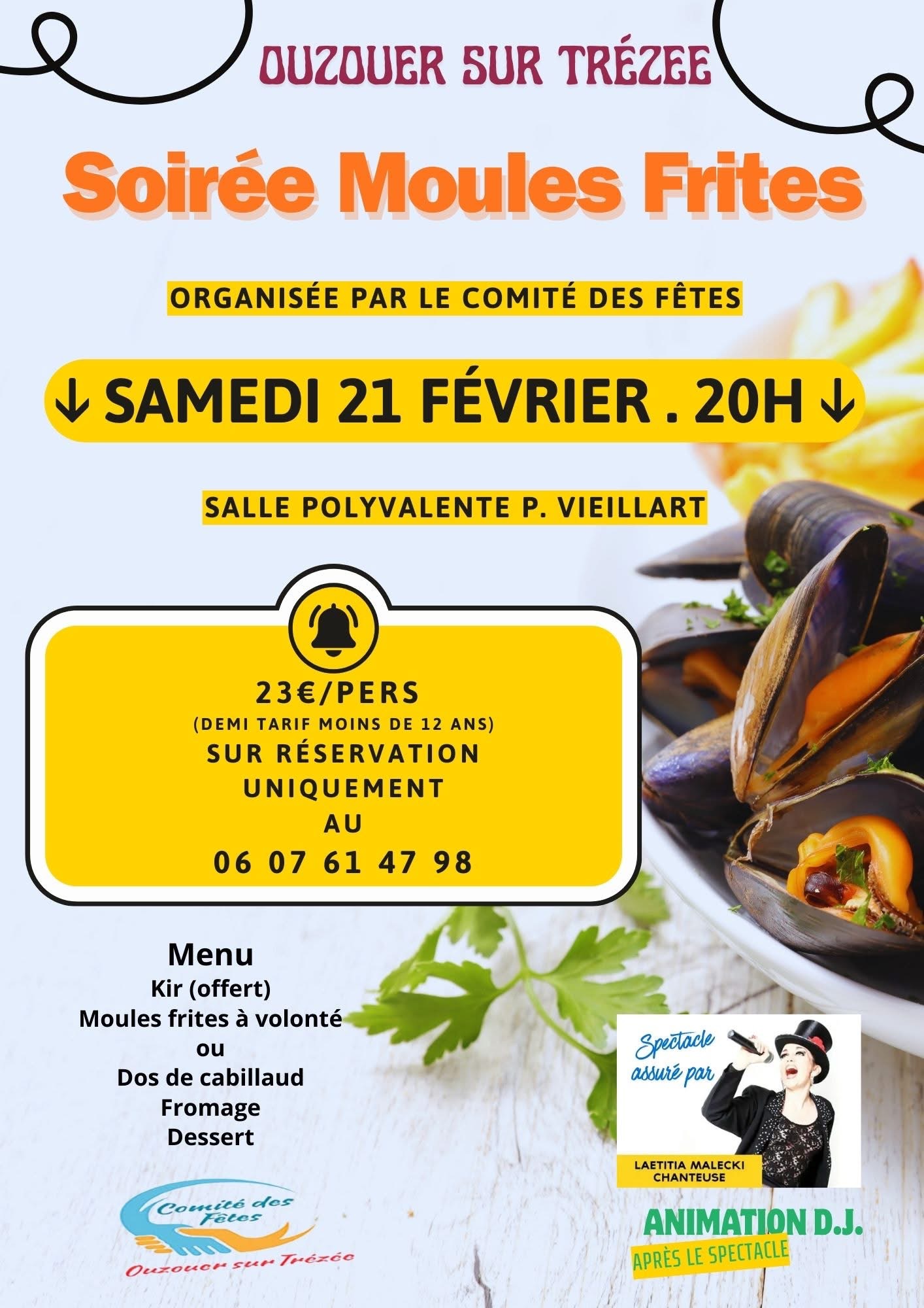 Soirée moules-frites dansante