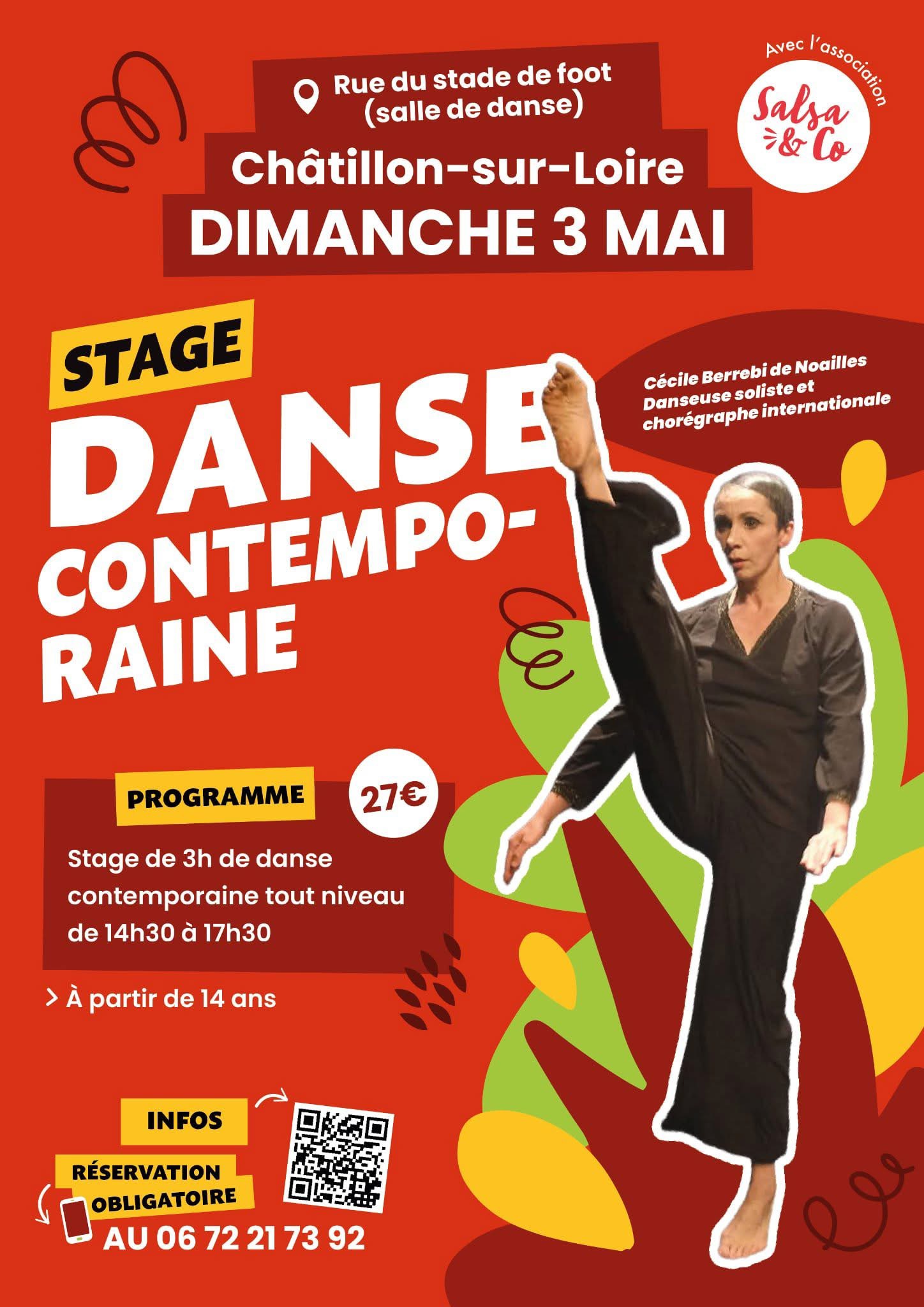 Stage de danse contemporaine — visuel événement