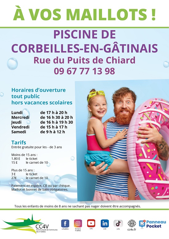 Piscine de Corbeilles : horaires d'ouverture