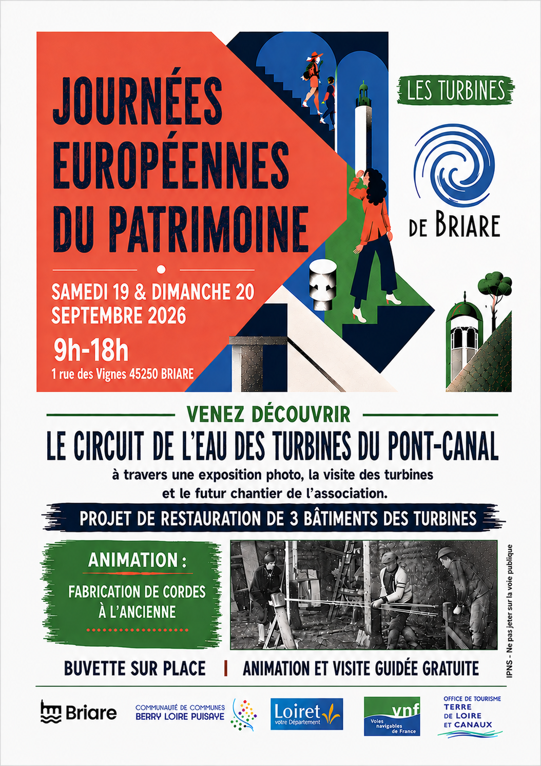Journées Européennes de Patrimoine : visite des turbines de Briare