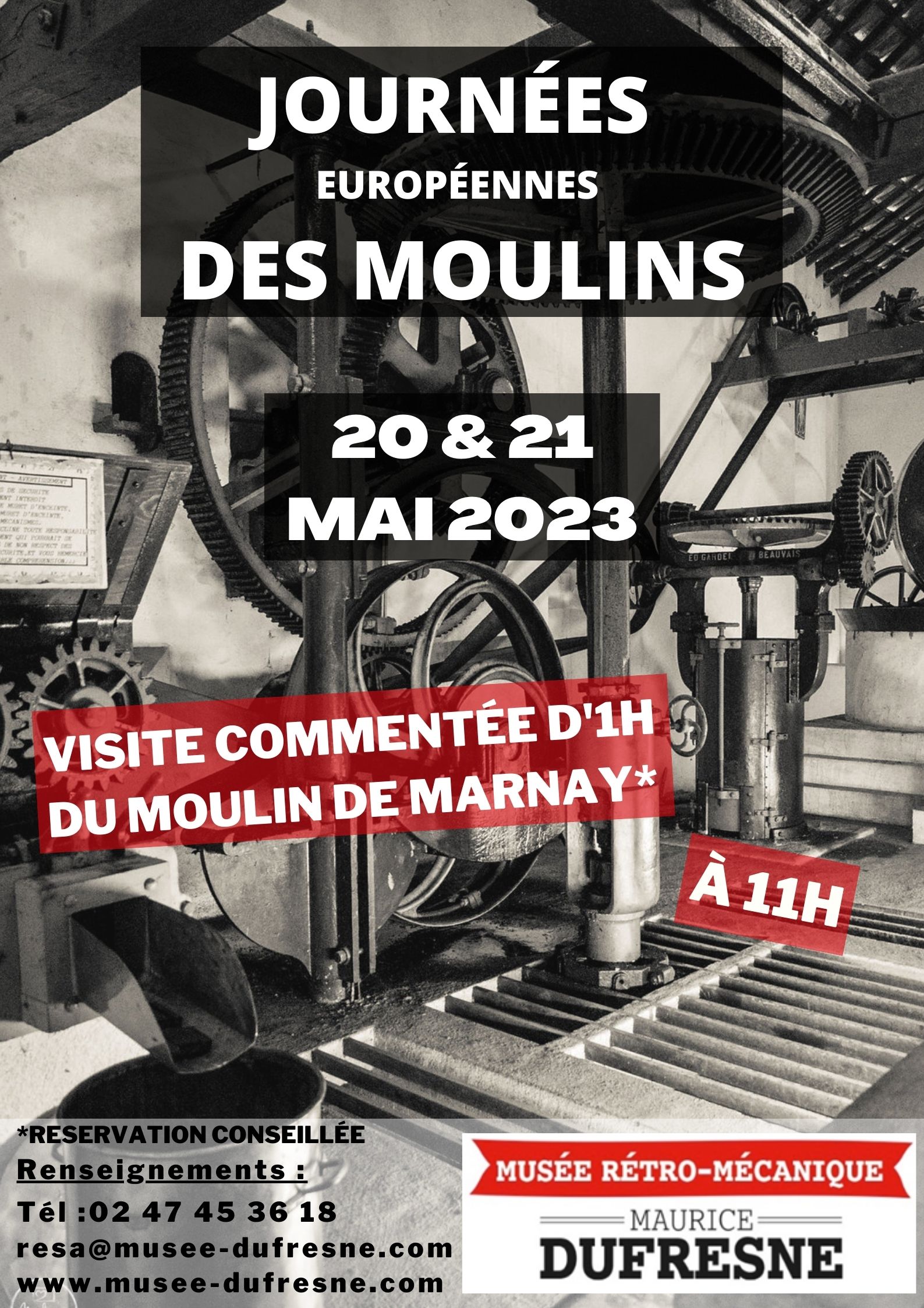 Journées européennes des moulins et du patrimoine meulier  – Visite commentée du Moulin de Marnay©