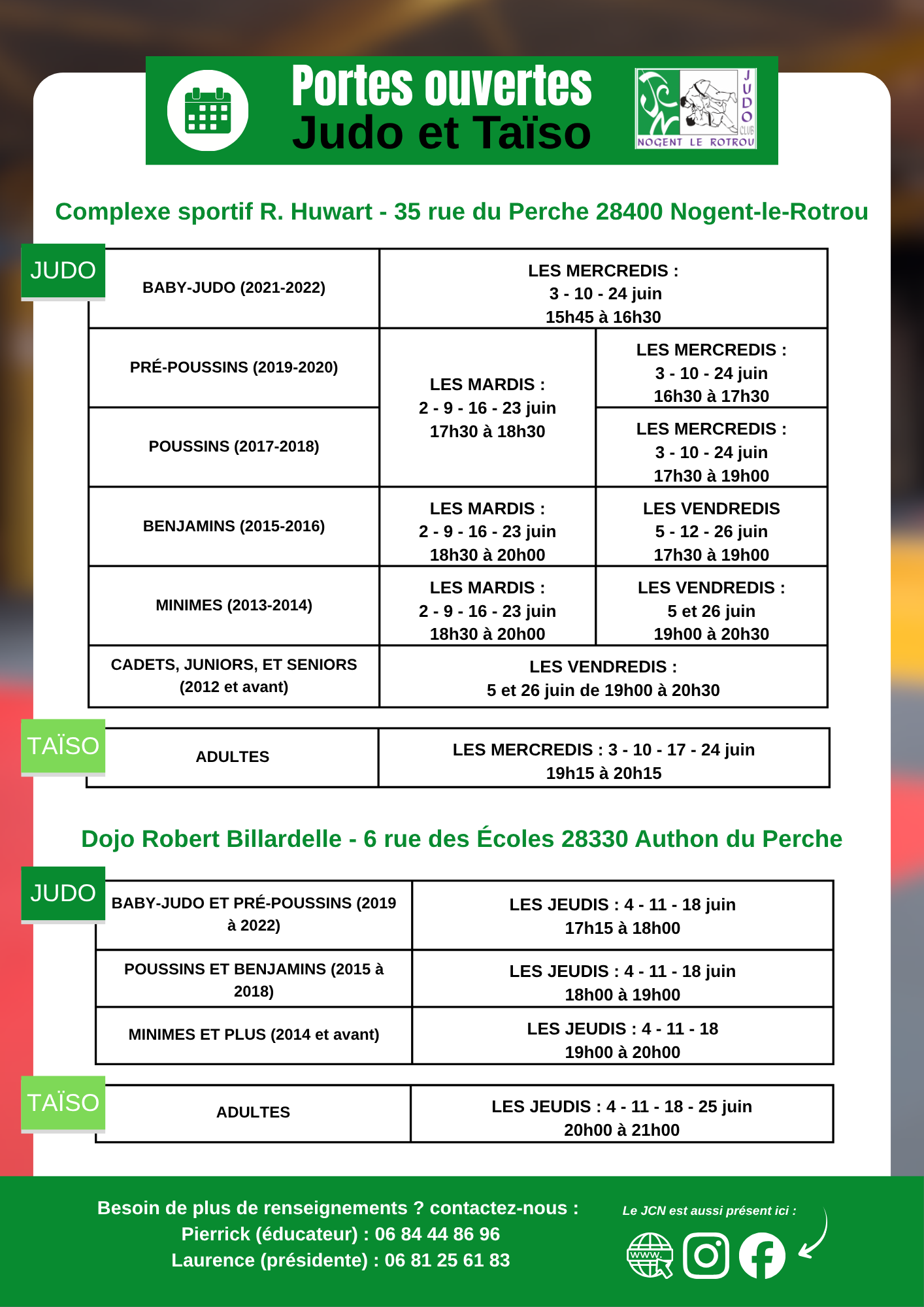 Portes ouvertes judo & taïso