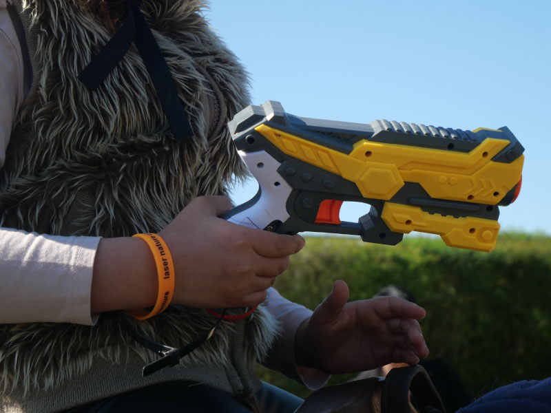 Laser game à dos d'âne