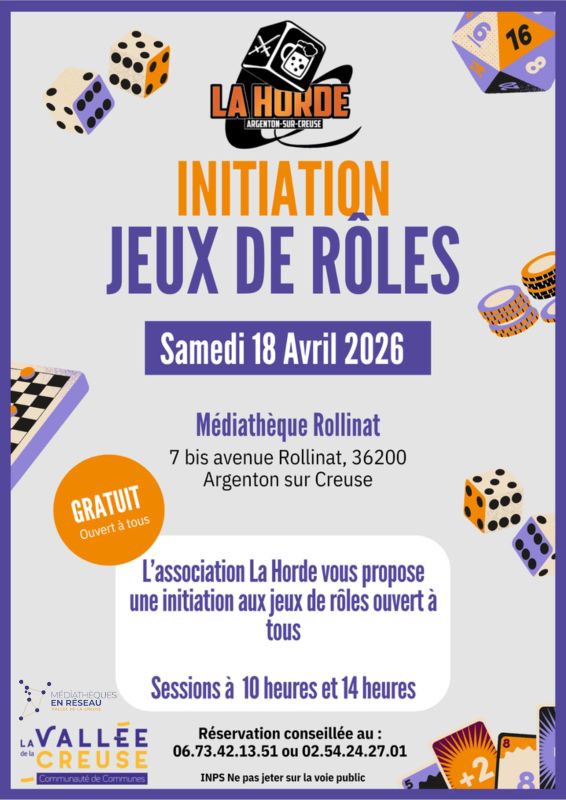 Jeux de rôles avec La Horde — visuel événement