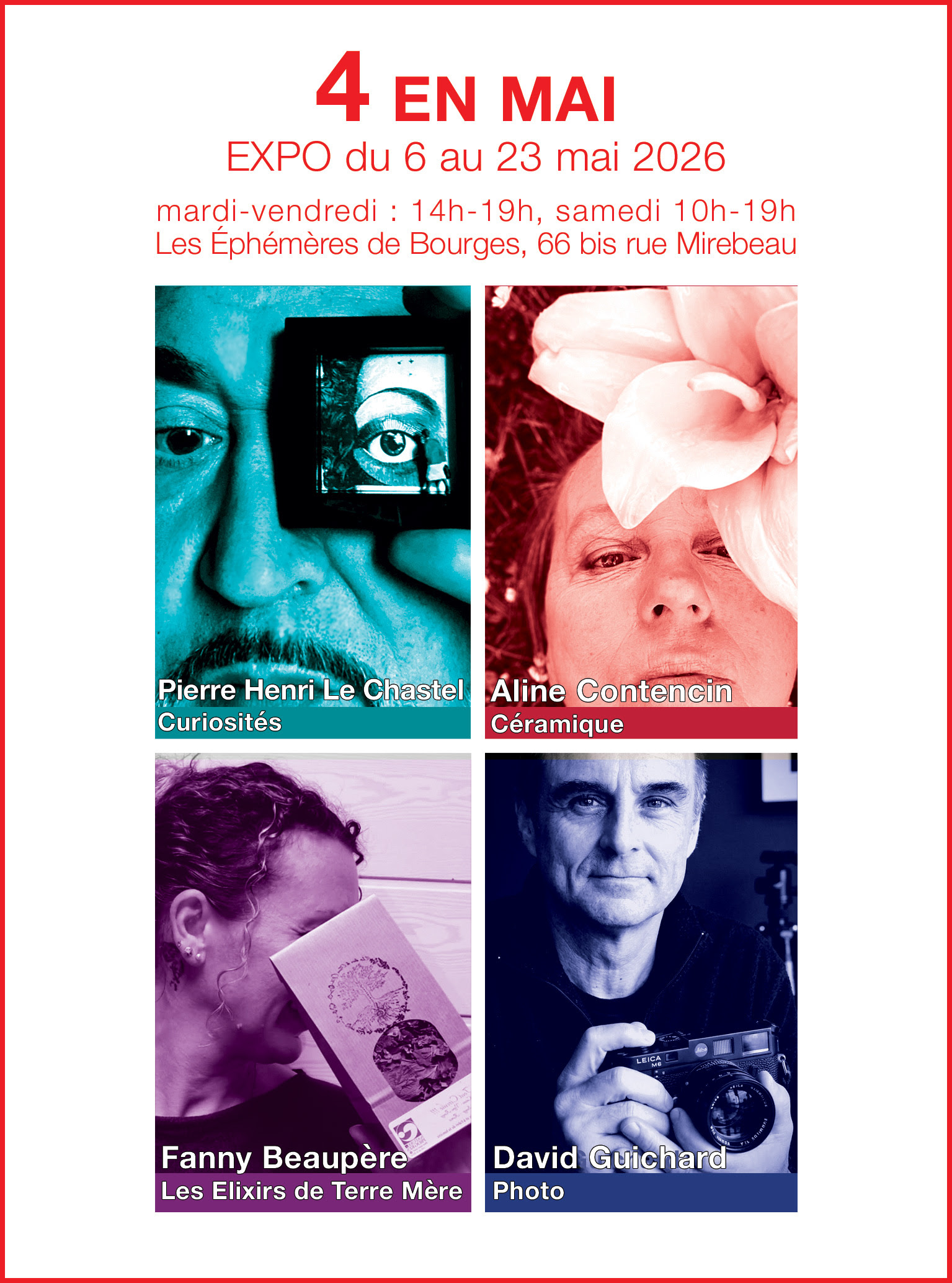 4 en Mai - Exposition à Les Ephemères de Bourges — visuel événement