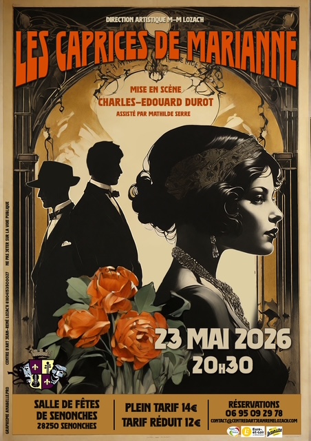 Pièce de théâtre "Les caprices de Marianne — visuel événement