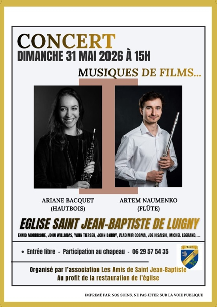 Concert en L'Église St-Jean-Baptiste de Luigny