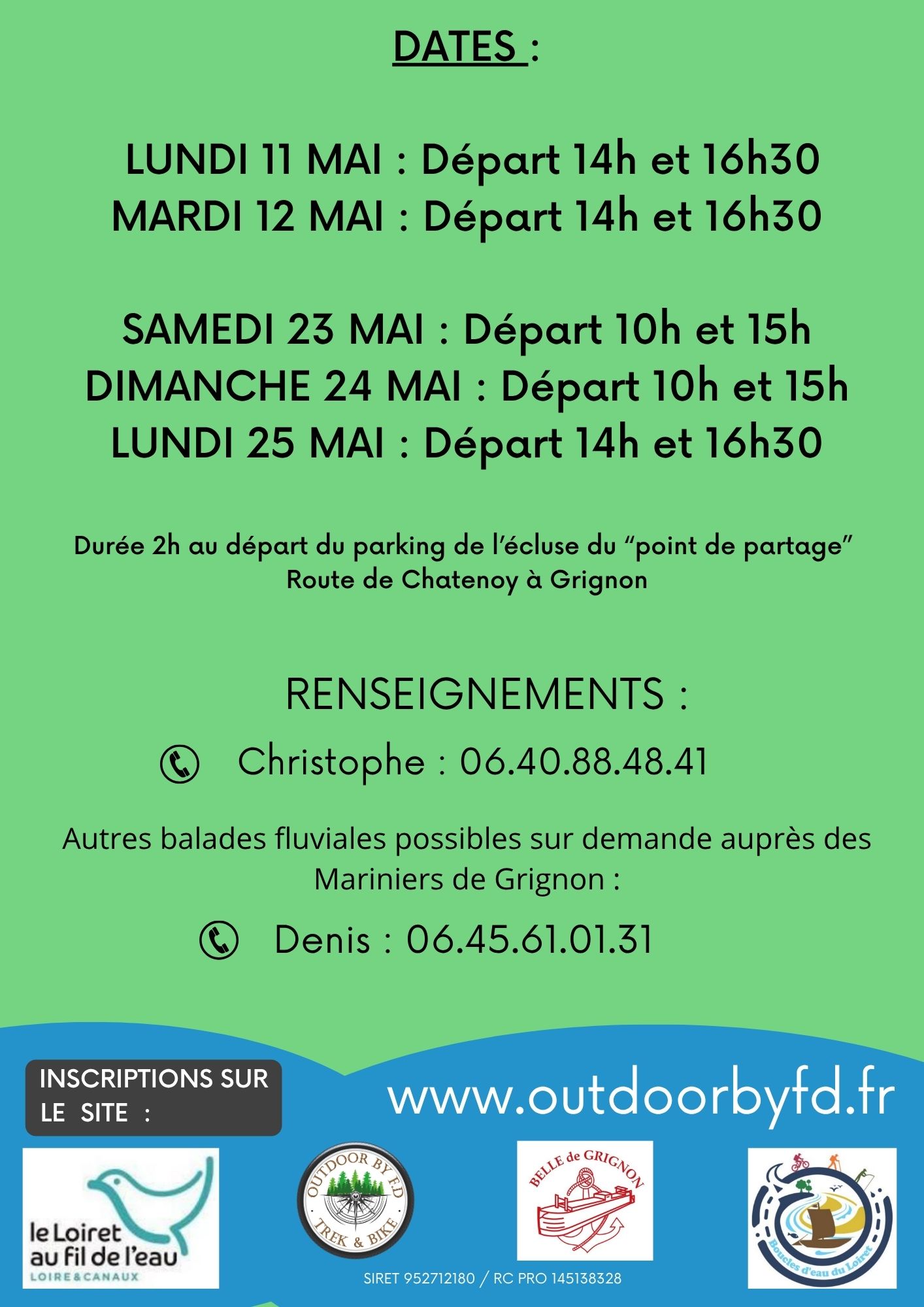 Promenades en bateau et balades pédestre, Vieilles-Maisons-sur-Joudry