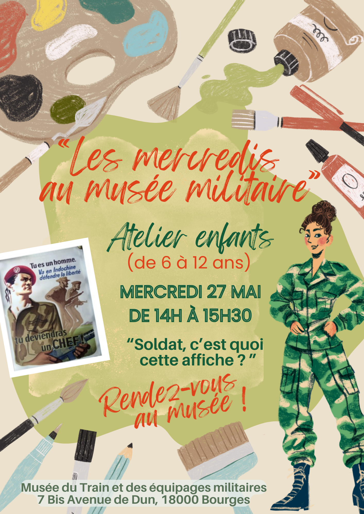 Les mercredis au musée militaire : "Soldat, c'est quoi cette affiche ?" — visuel événement