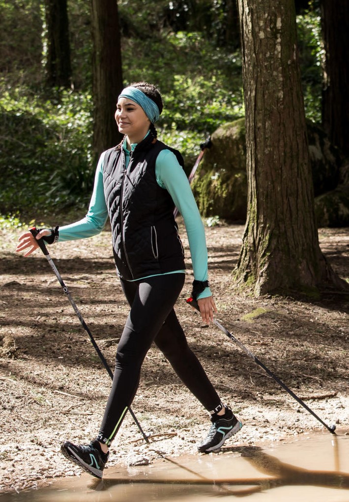 Marche nordique : parcours bleu clair Saintigny UFOLEP