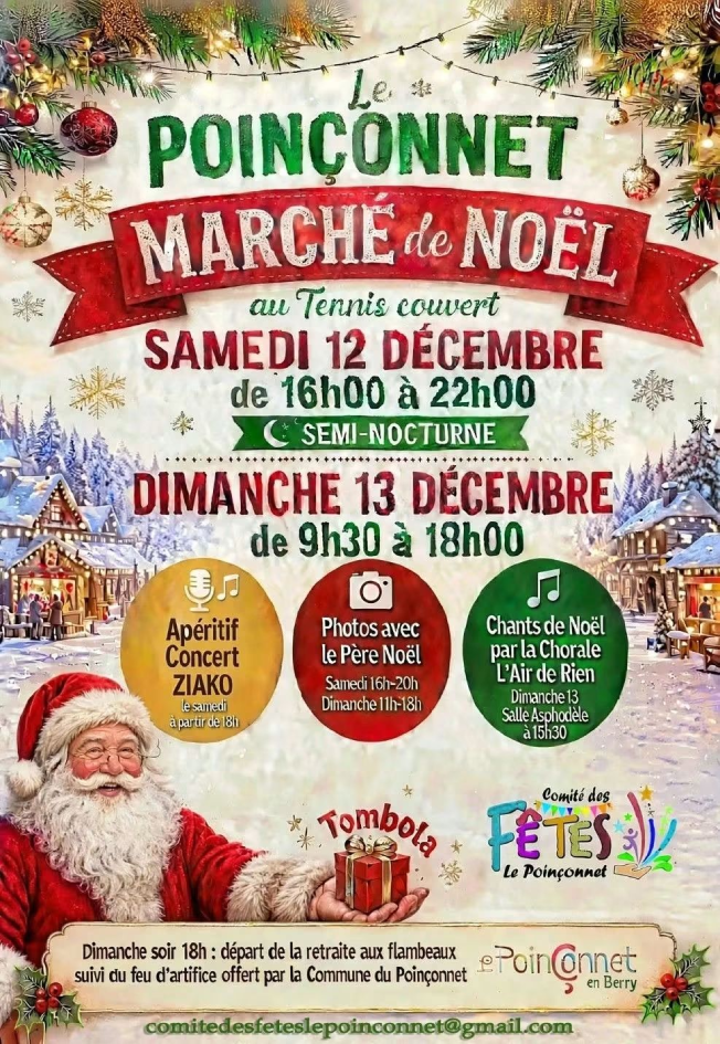 Affiche de Marché de Noël du Poinçonnet