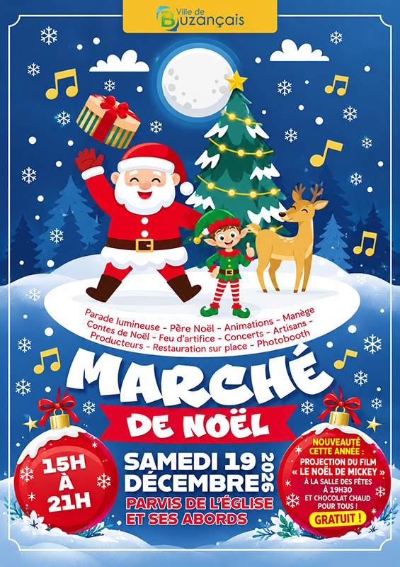 Affiche de Marché de Noël de Buzancais