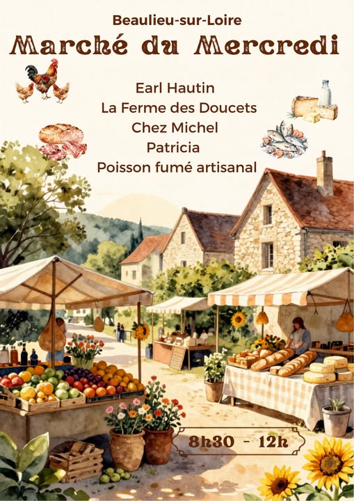 Événement : Marché de Beaulieu-sur-Loire - Mercredi