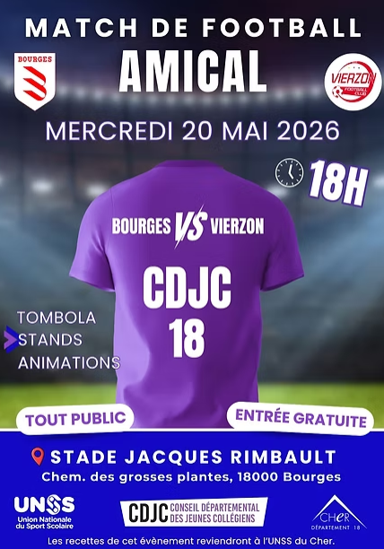 Match de Football Amical organisé par le CDJC18 — visuel événement