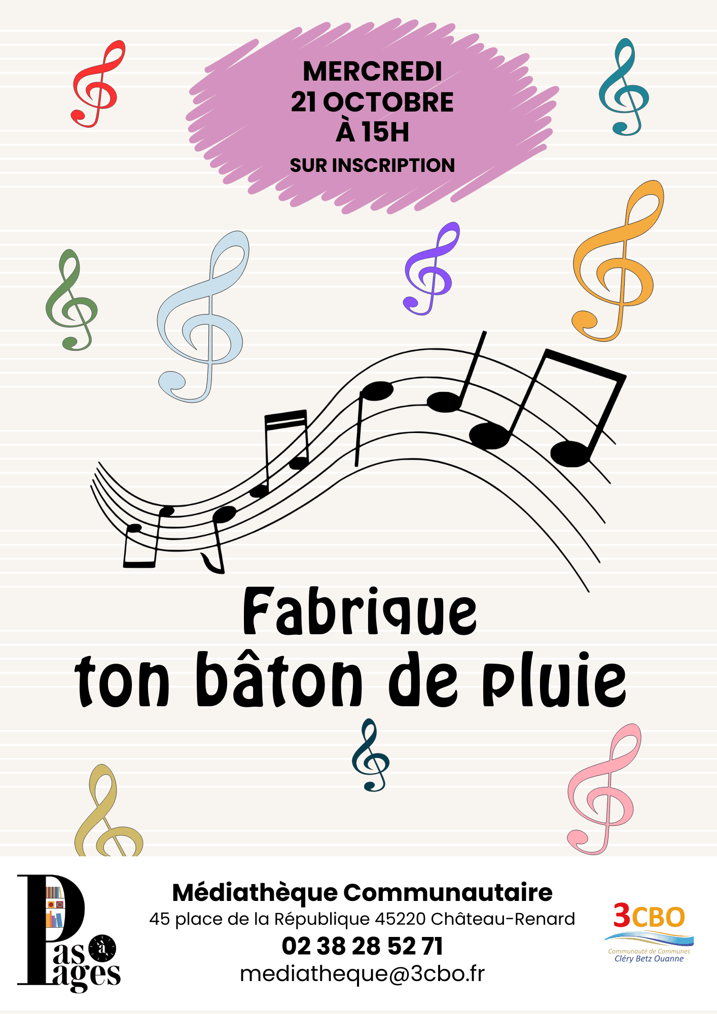 Atelier : Fabrique ton bâton de pluie