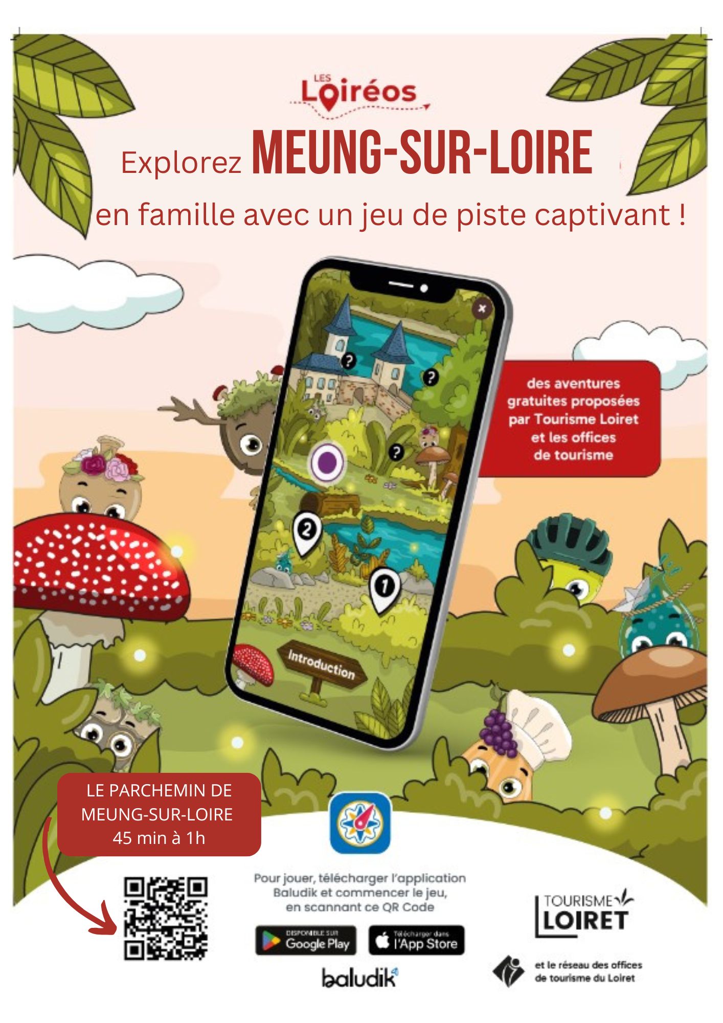 Balade numérique en famille : découvrez Meung-sur-Loire avec Baludik