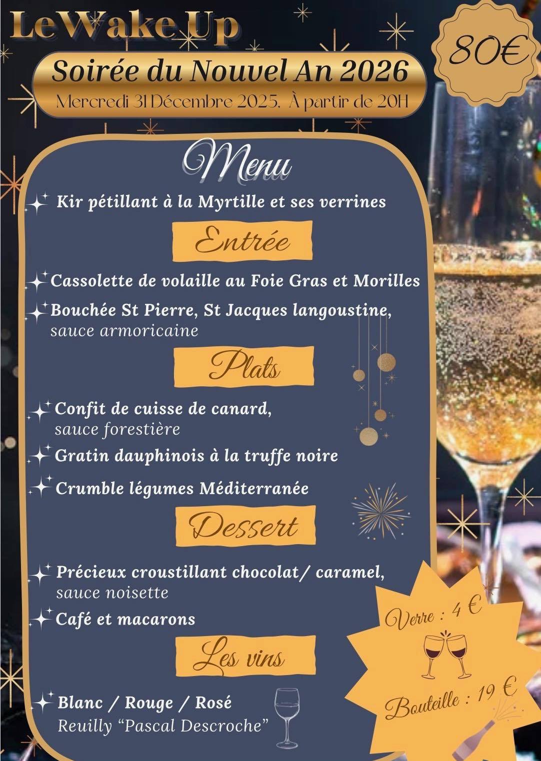Soirée du Nouvel An 2026 - Le Wake Up