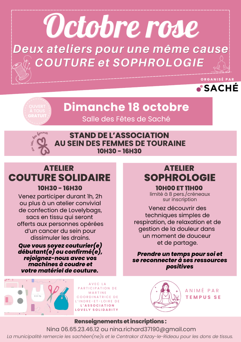 Octobre Rose - Sophrologie et Couture