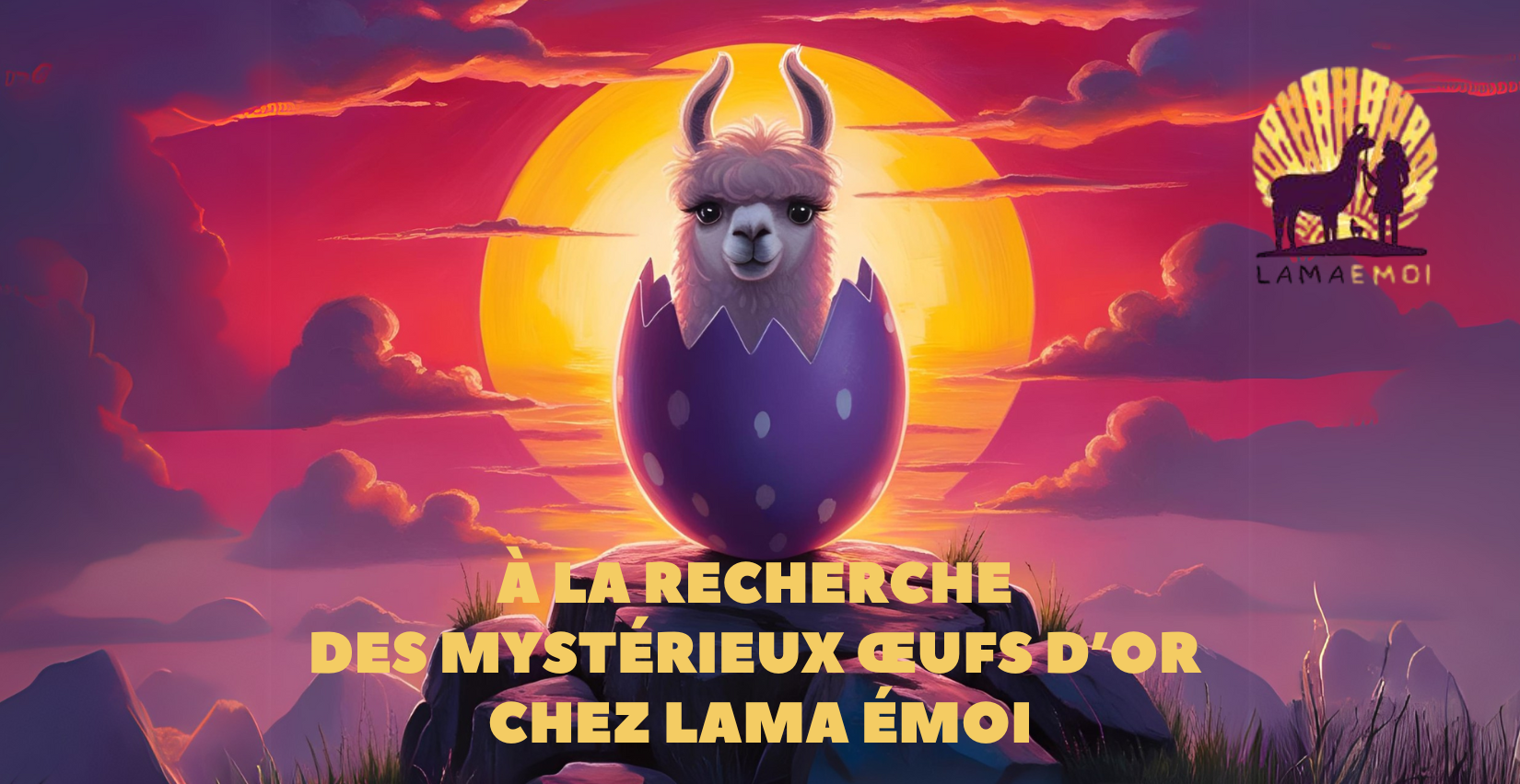 Petit déjeuner des lamas + jeu de piste A la recherche des mystérieux œufs d'or chez Lama Emoi — visuel événement