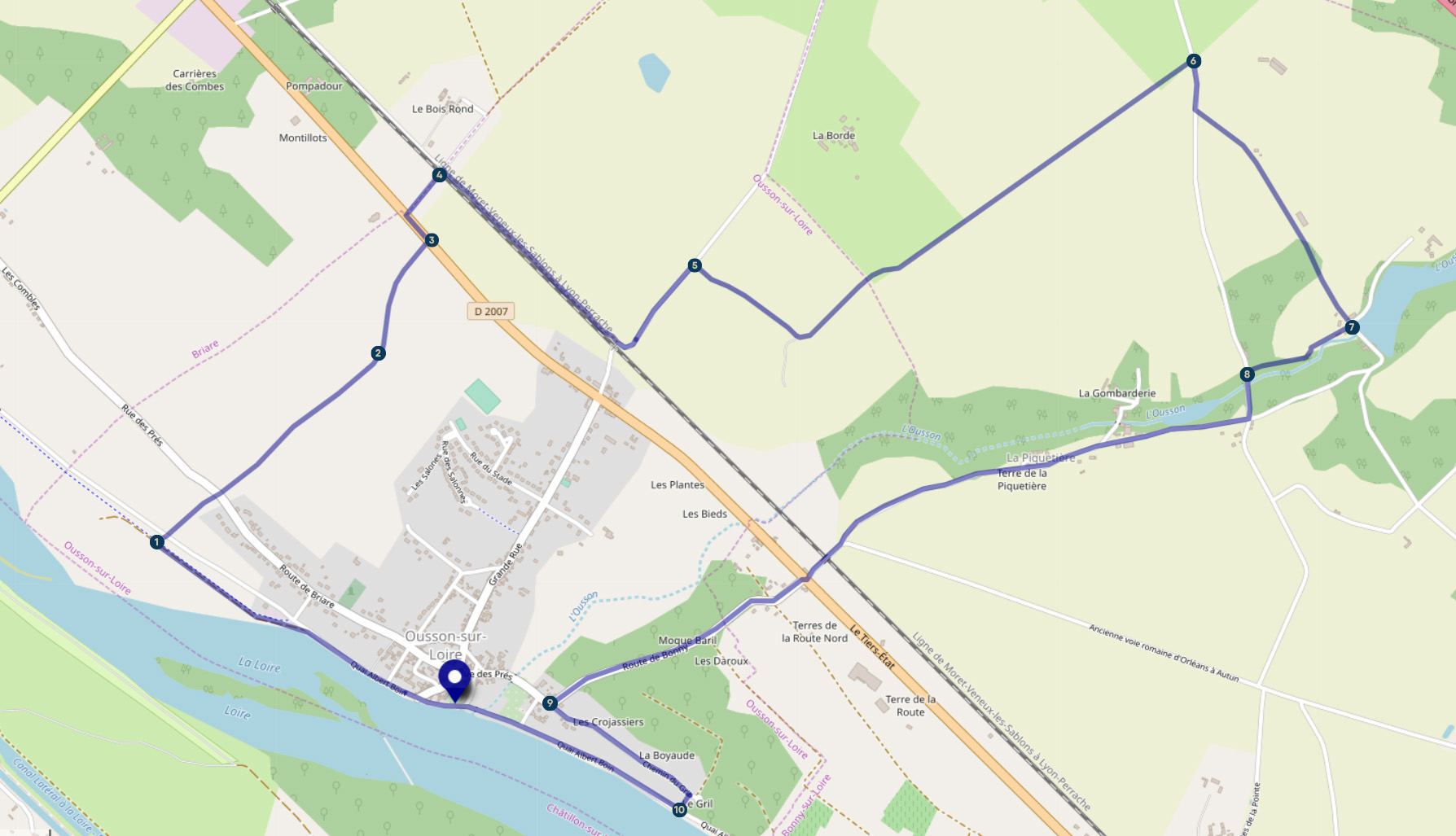 Circuit de la vallée de l'Ousson, Ousson-sur-Loire