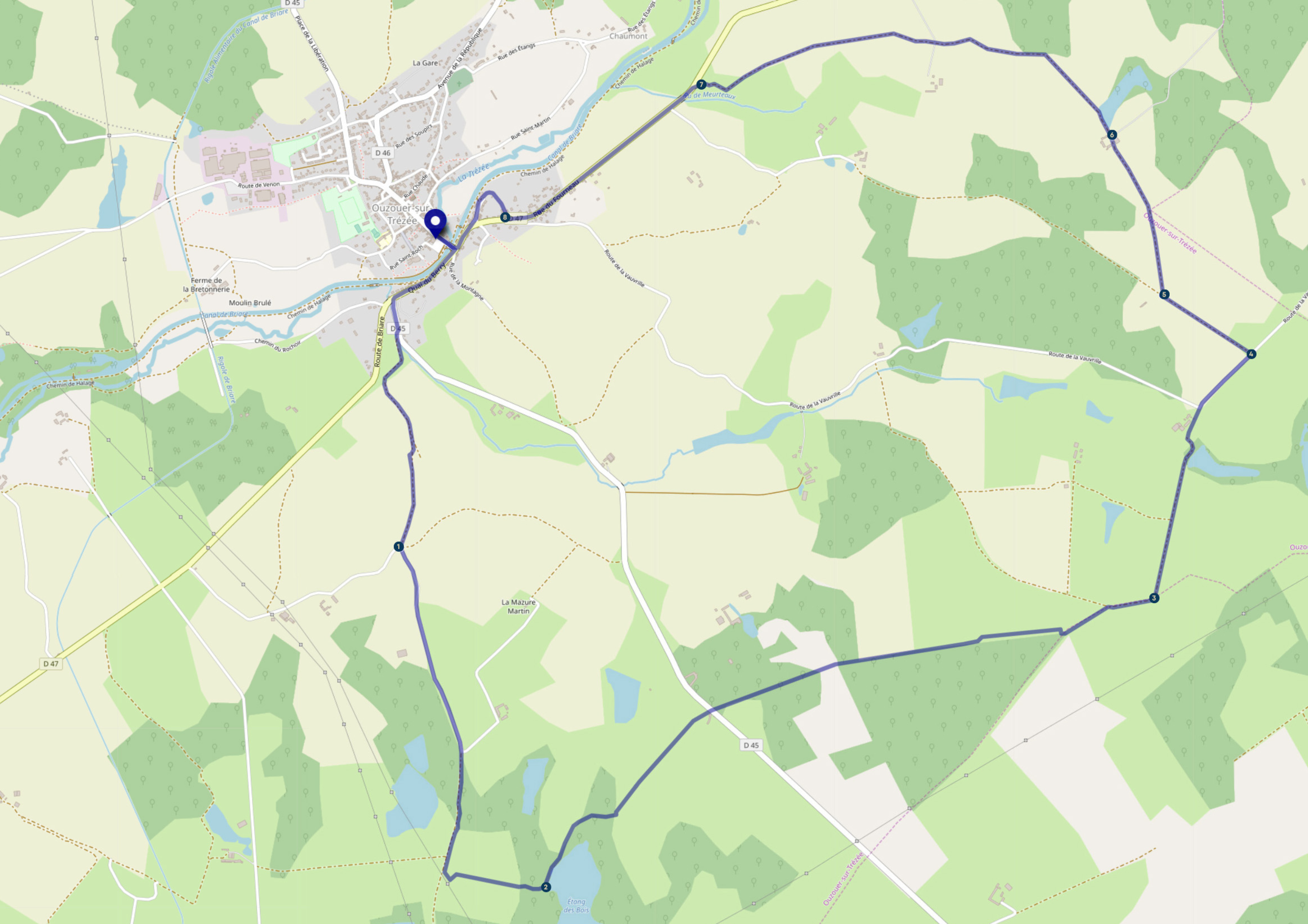 Circuit de l'étang des Bois, Ouzouer-sur-Trézée