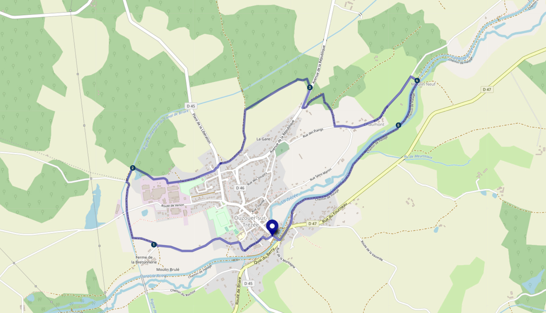 Circuit du tour d'Ouzouer, Ouzouer-sur-Trézée