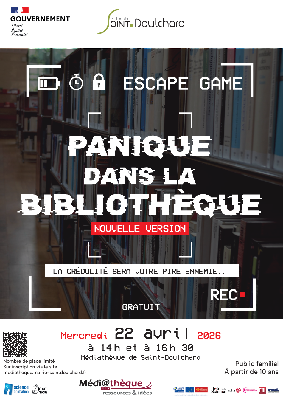 Escape Game - Panique à la Bibliothèque — visuel événement