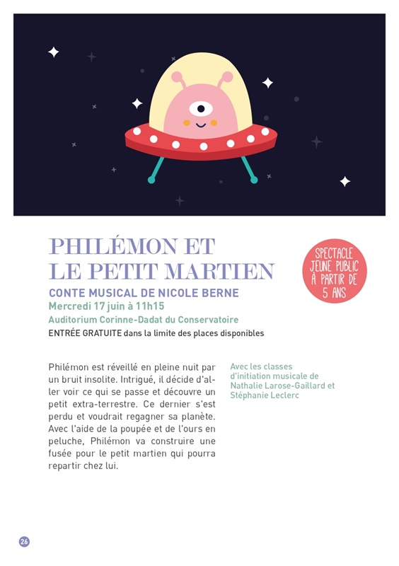 Philémon et le Petit Martien — visuel événement