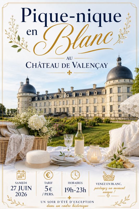 Pique-nique en blanc au Château de Valençay