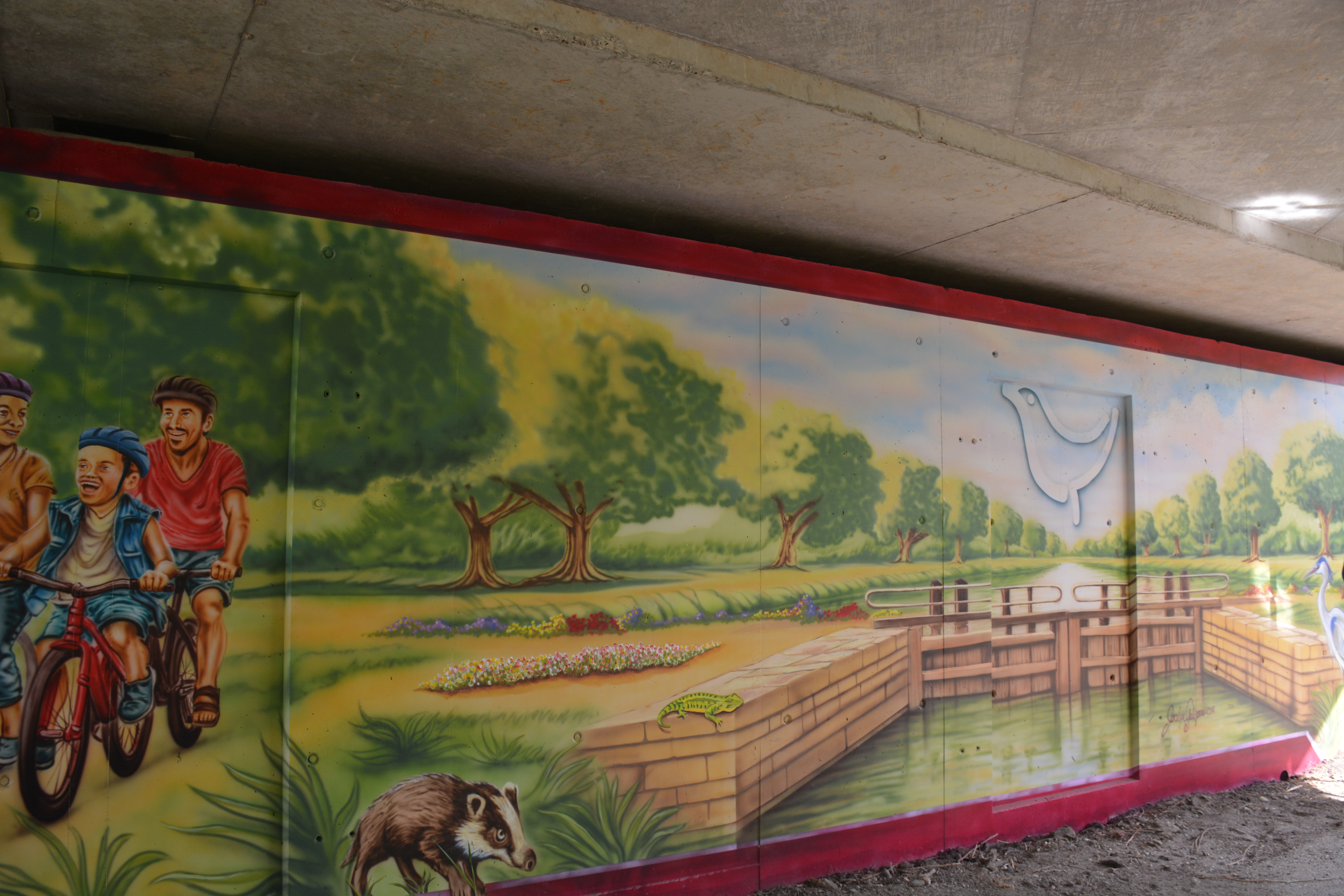 Fresque de Jocelyn Galipeau sur le Canal d'Orléans (D2060), Sury-aux-Bois - photo 2