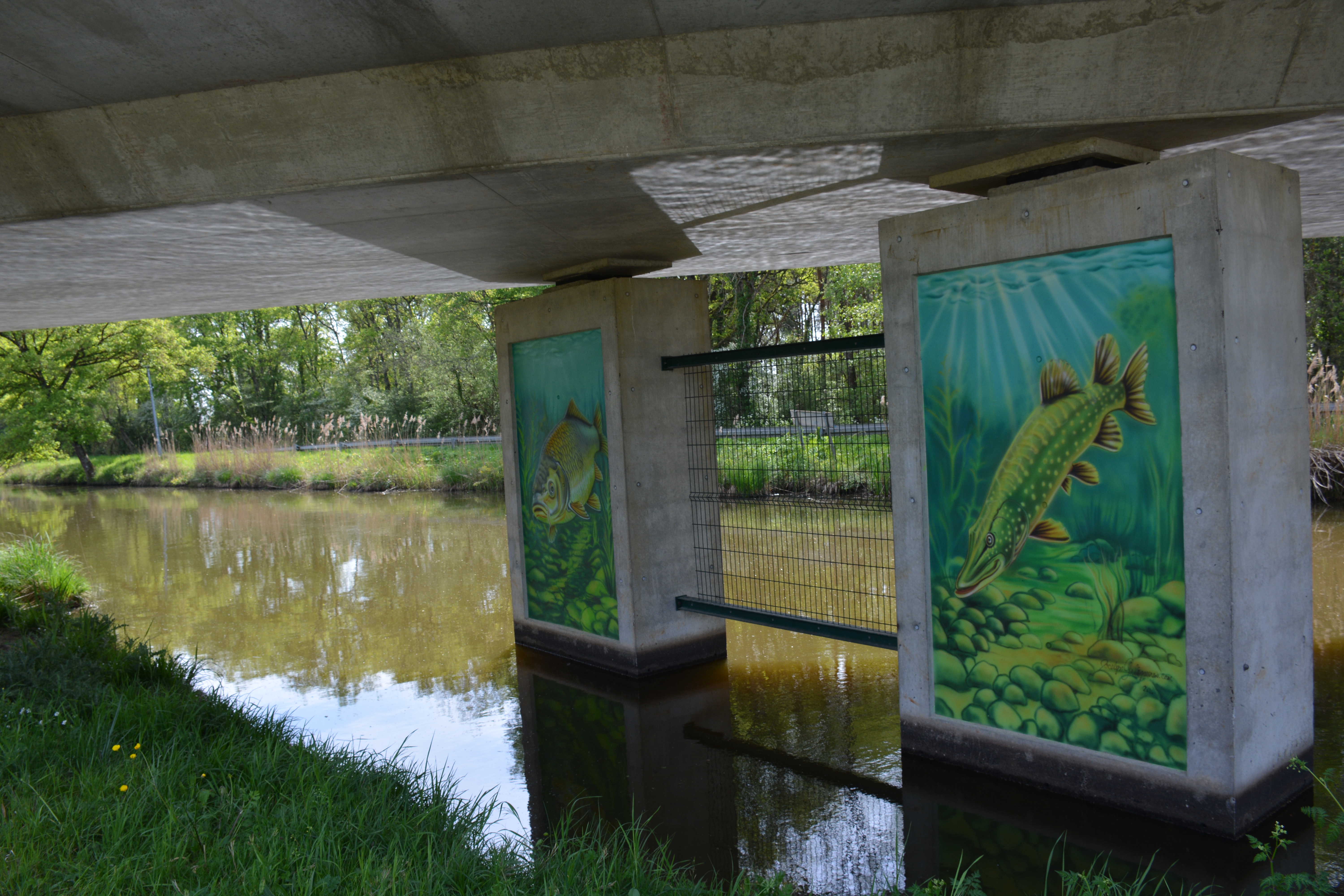 Fresque de Jocelyn Galipeau sur le Canal d'Orléans (D2060), Sury-aux-Bois - photo 3