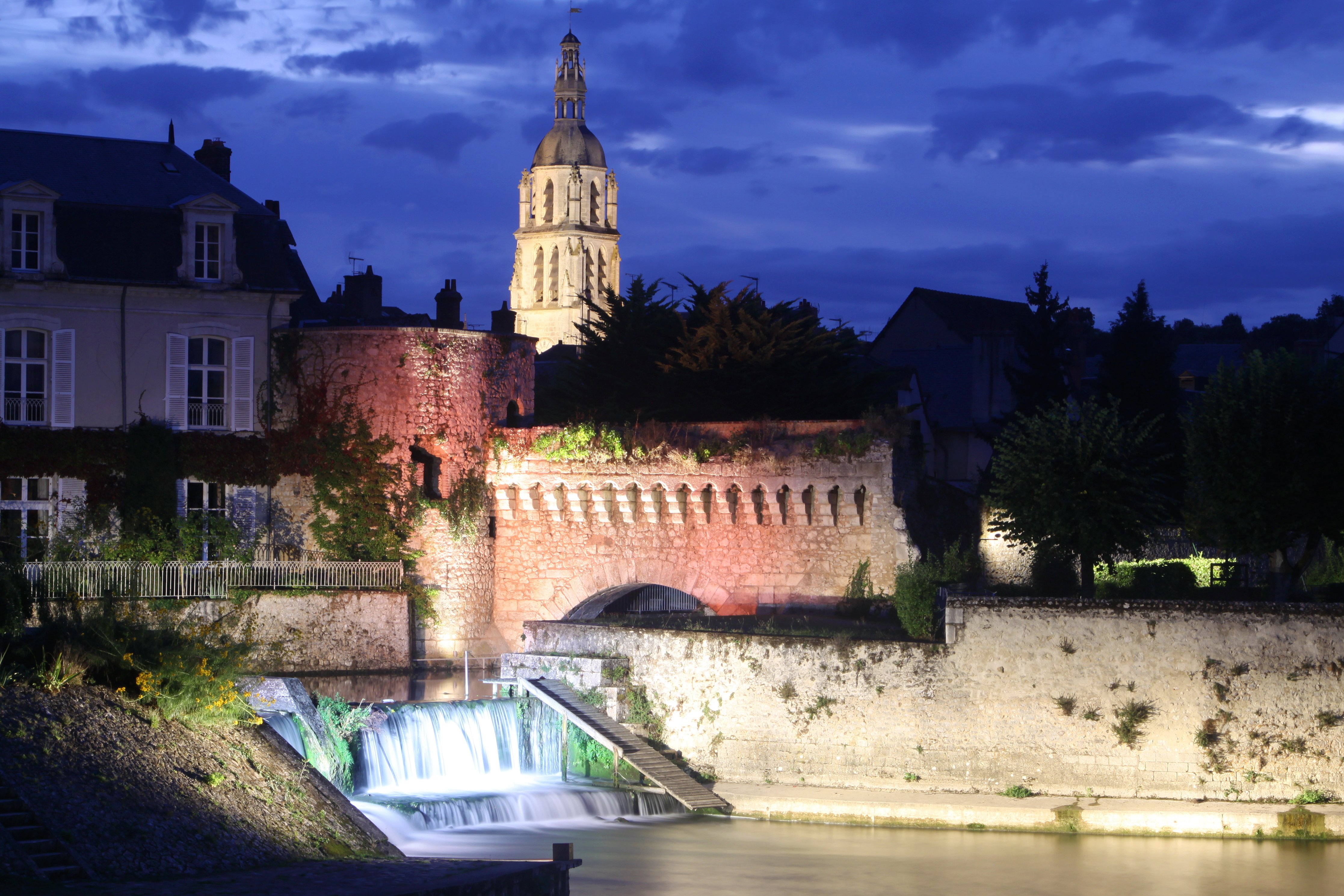 Visite nocturne de la ville de Vendôme, ville d'eau et de lumière, Vendôme