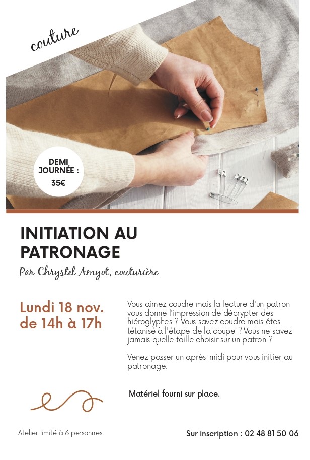 Initiation au patronage Le 18 nov 2024