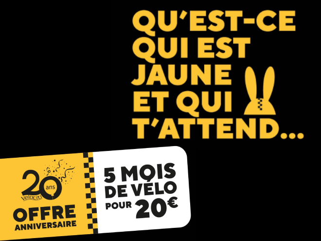 Tarif anniversaire Velociti — visuel événement