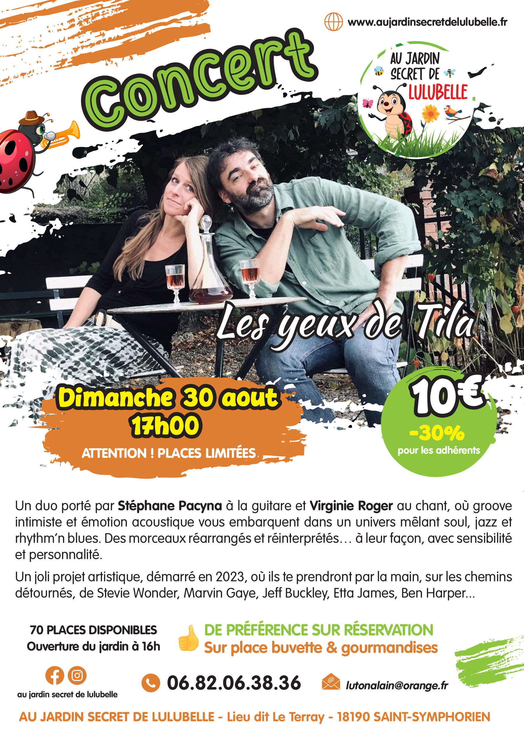 Concert "les yeux de Tila" — visuel événement