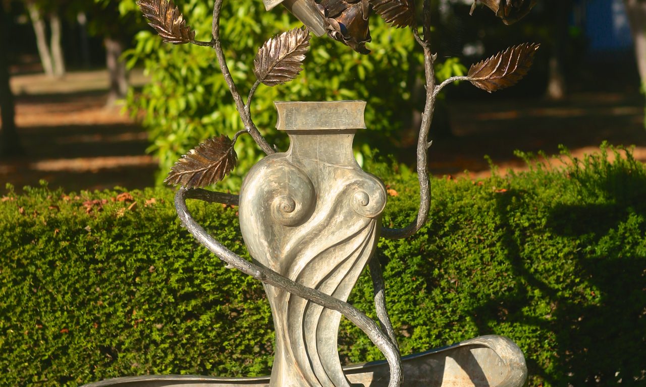 Le jardin de roses du château