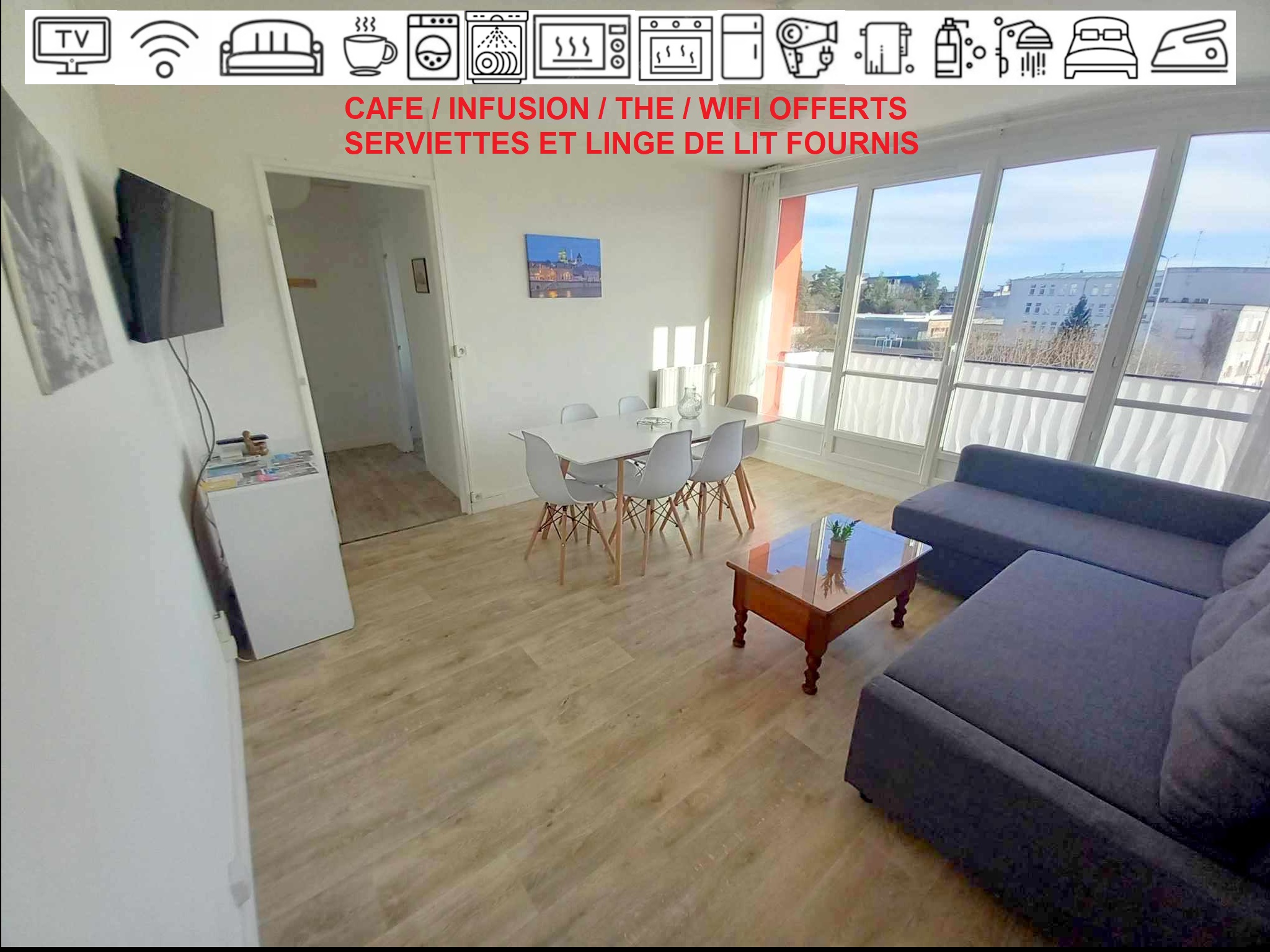 Appartement familial 6 personnes proche gare SNCF Orléans