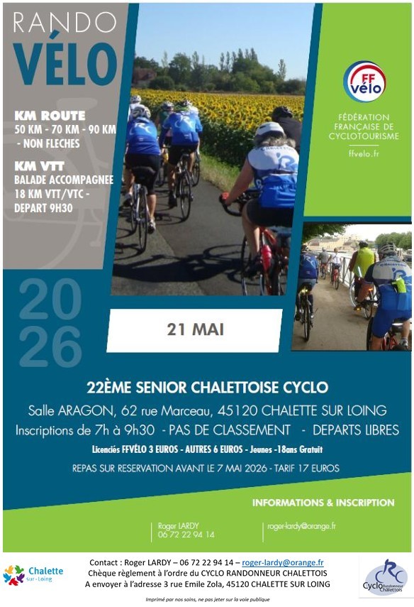 22ème Senior Chalettoise Cyclo — visuel événement