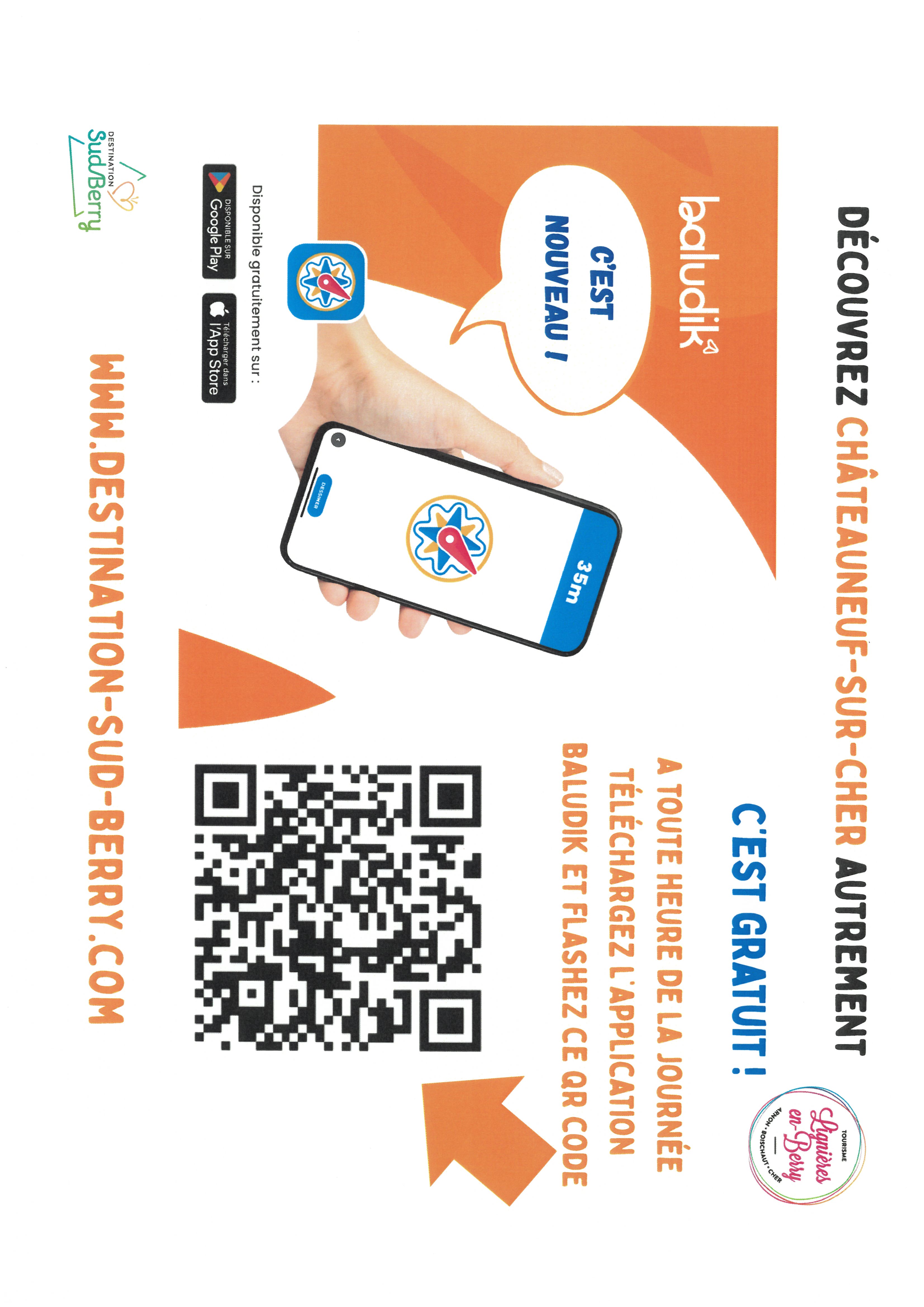 Parcours de Châteauneuf-sur-Cher avec Baludik