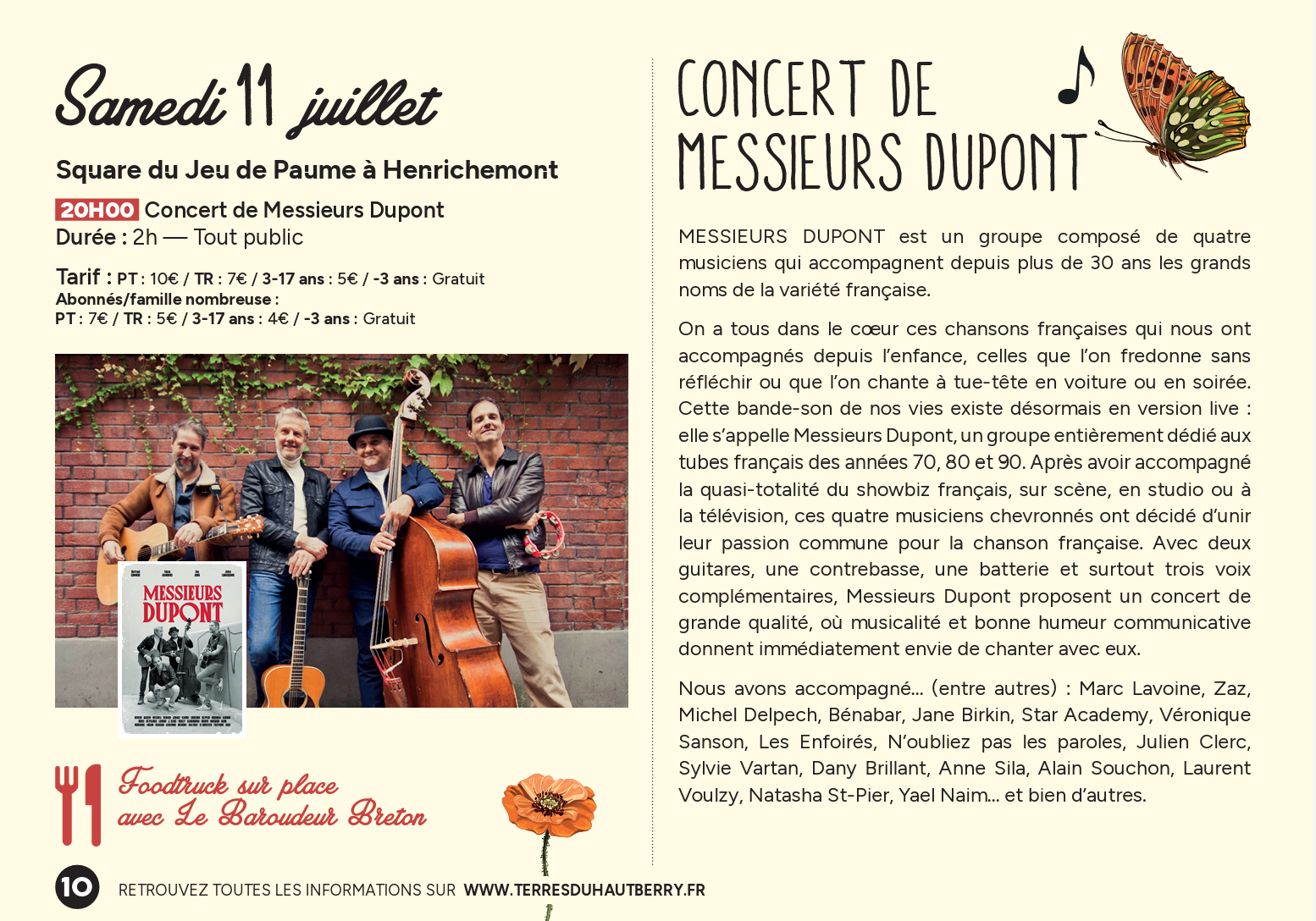 Musical'été : Concert de Messieurs Dupont