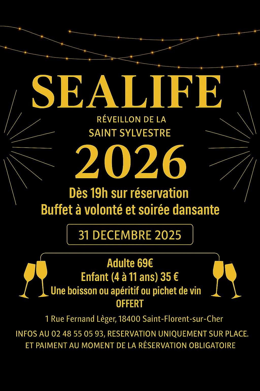 Soirée du Nouvel An 2026 - Sealife
