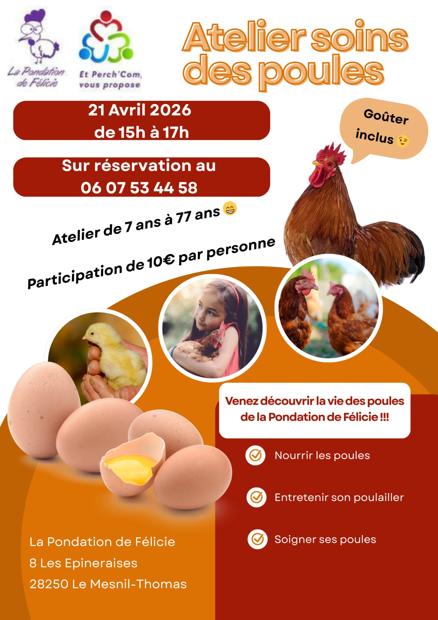 Ateliers soins des poules — visuel événement