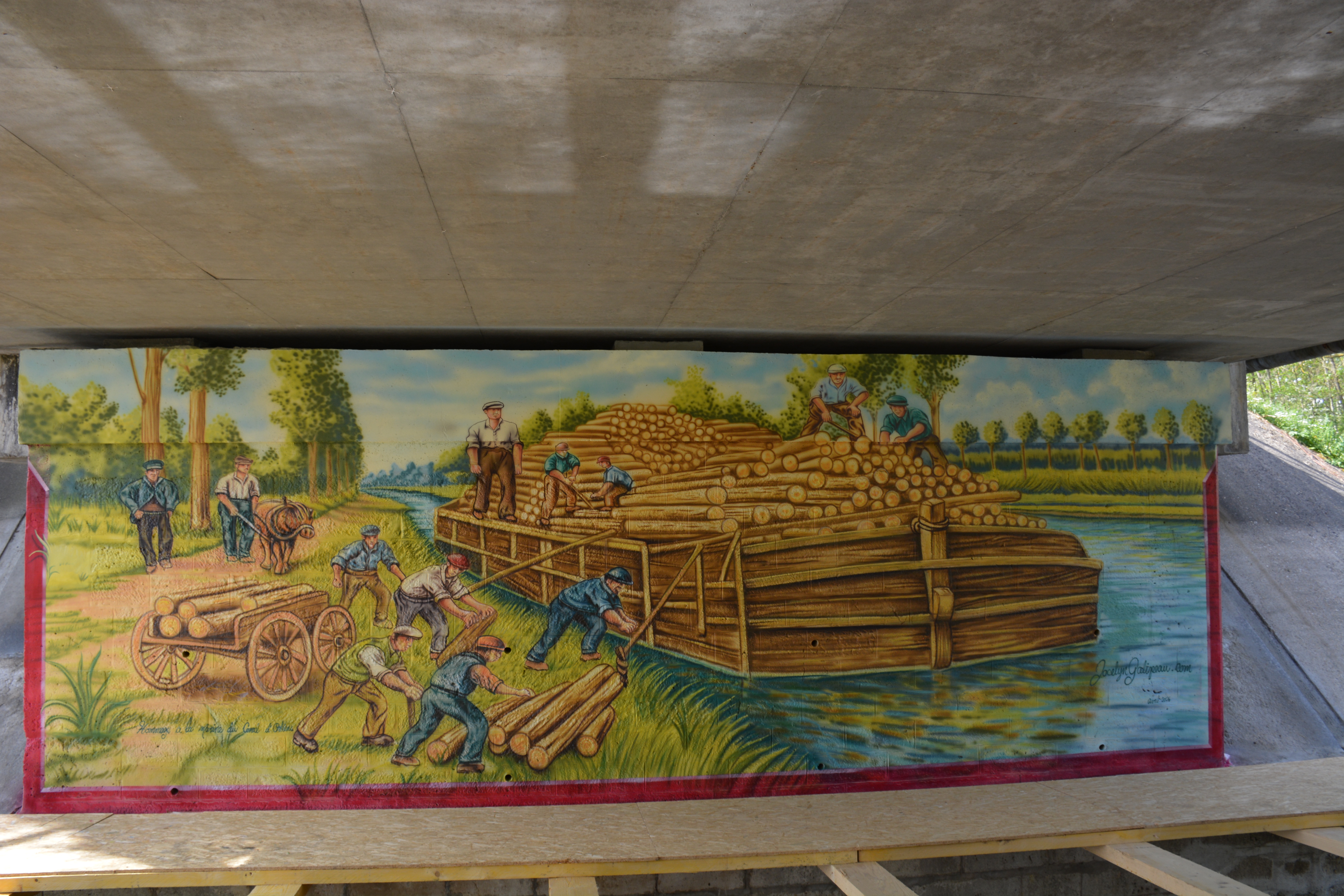 Fresque de Jocelyn Galipeau sur le Canal d'Orléans, Sury-aux-Bois - photo 2