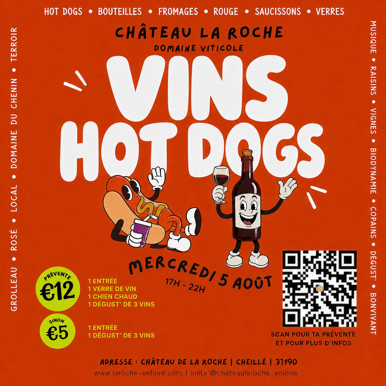 Soirée "Vins Hot Dogs" au Château de la Roche