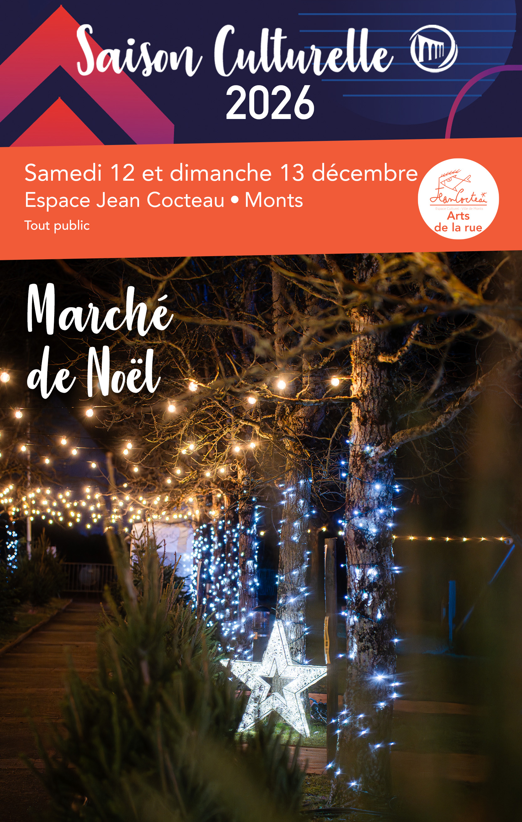 Affiche de Marché de Noël de Monts